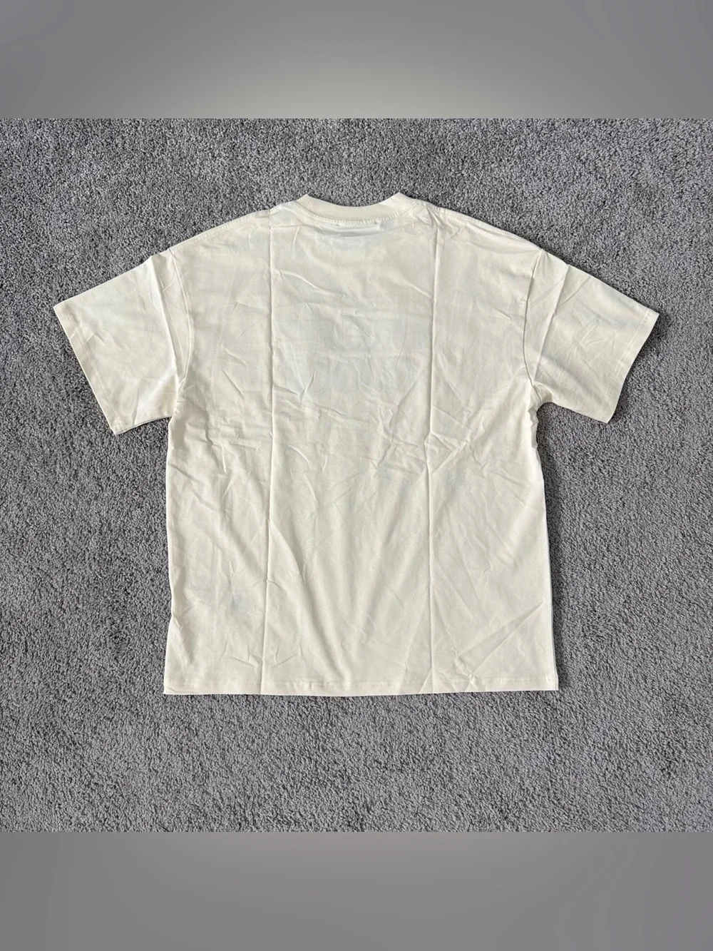 Gucci Cream Short-Sleeve Logo Tee with Red & Green Stripe Size L fits size XL